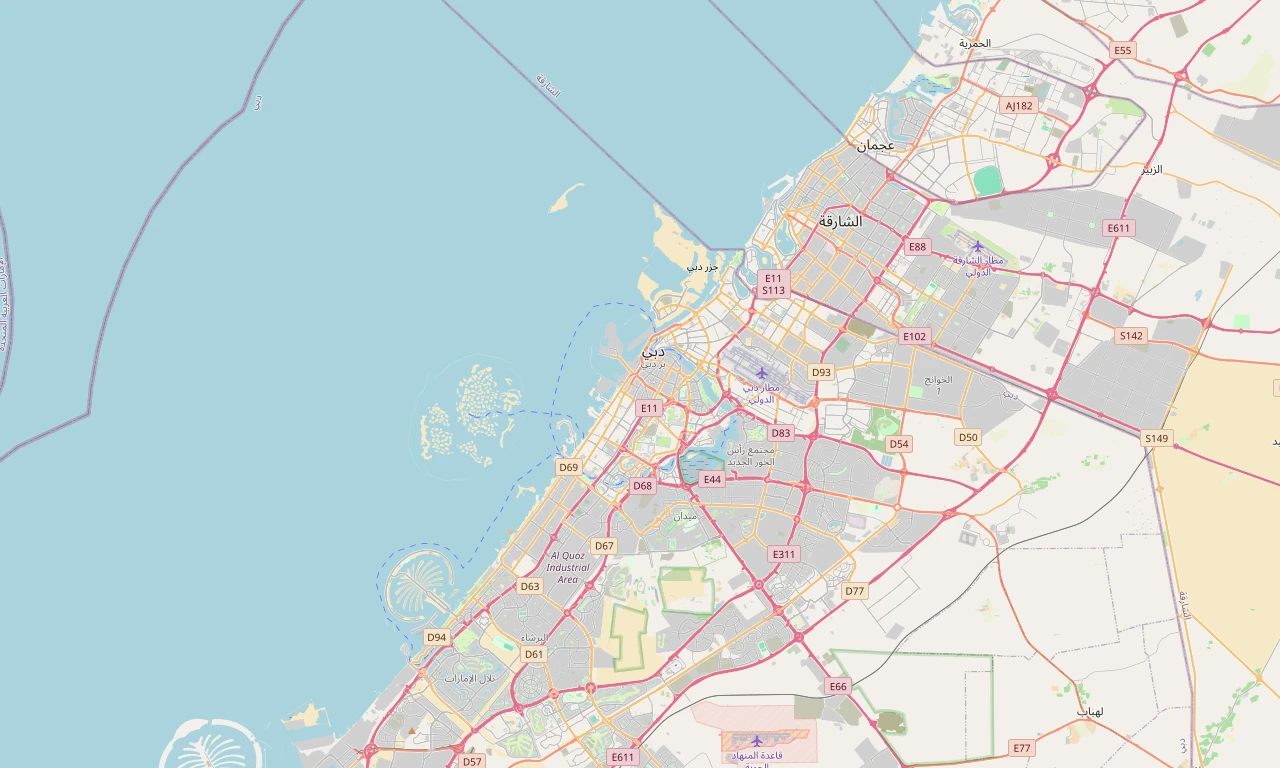 Dubai Map — Hazara Wood Line design inspiration